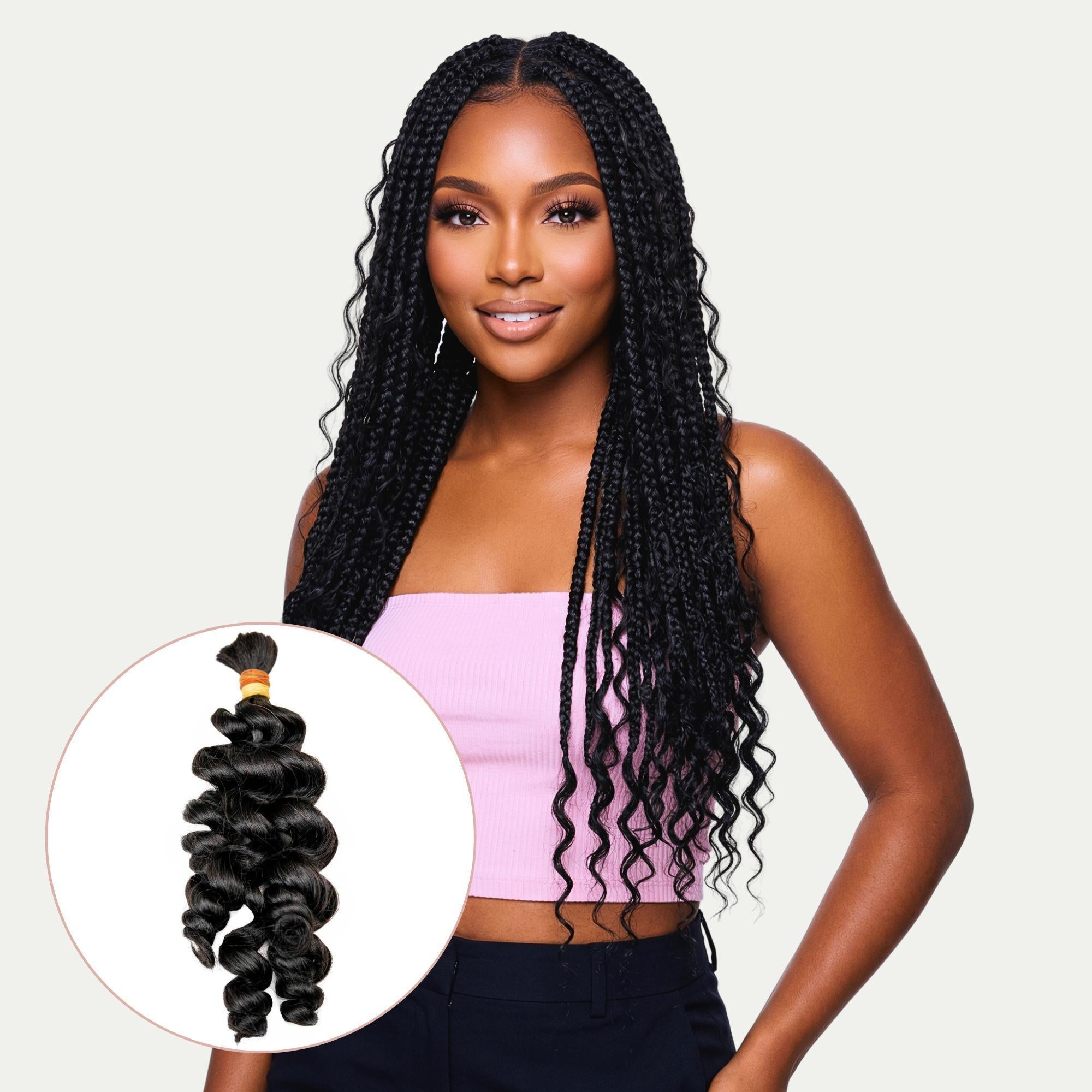 Raw Vietnamese Ripple Curly Bulk 100% Human Braiding Hair