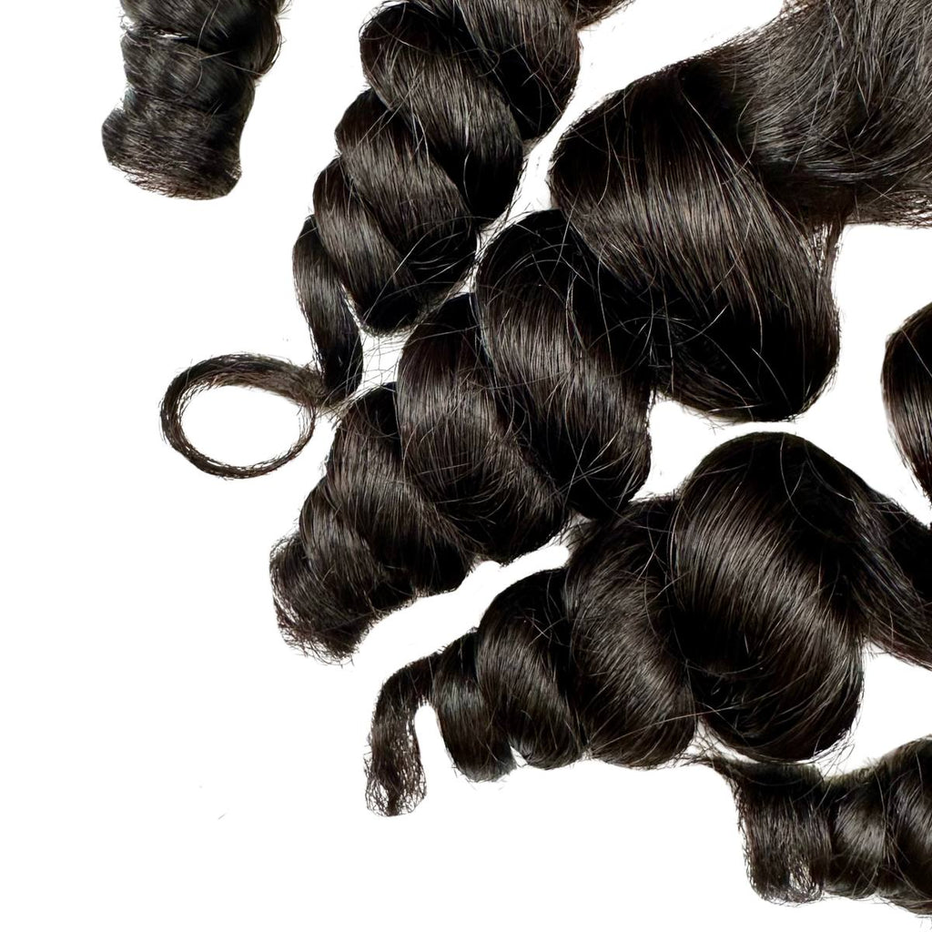 Raw Vietnamese Ripple Curly 13x4 Swiss Lace Human Hair Frontal