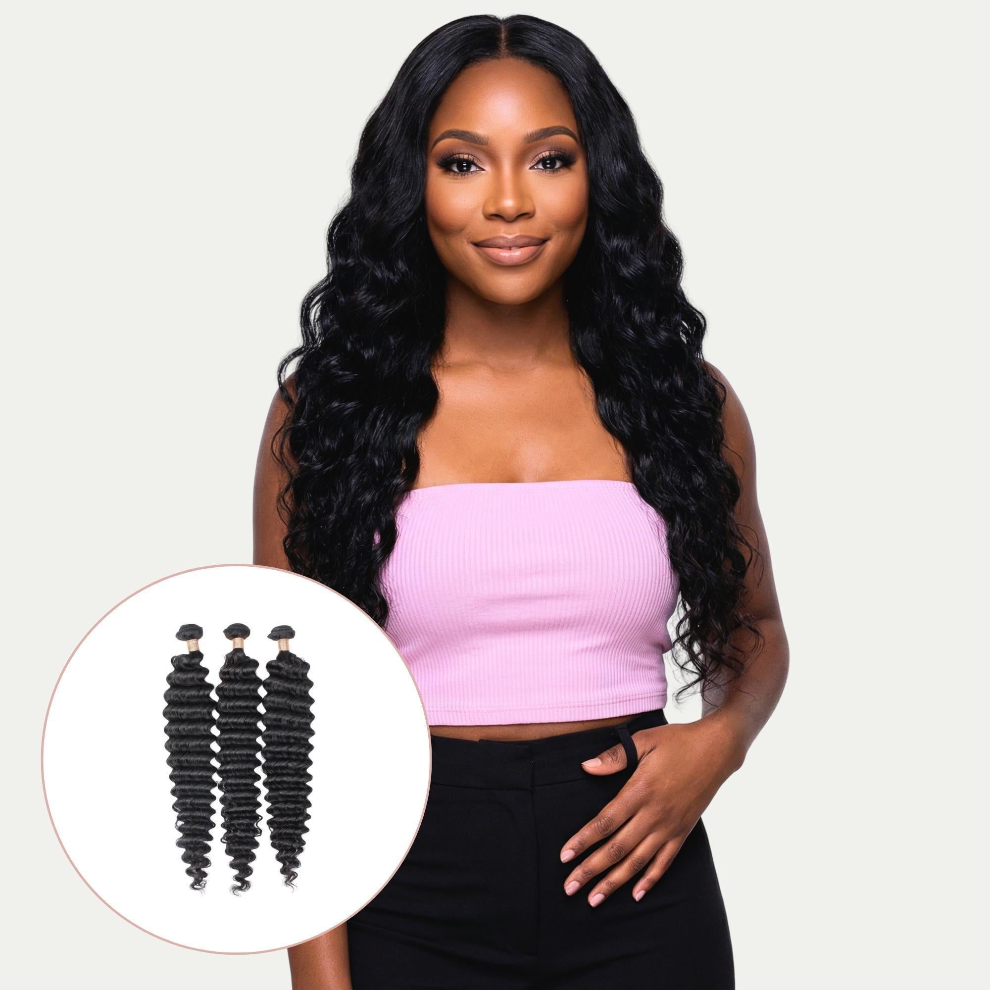 Deep Wave 100% Human Hair Three Bundle Packages