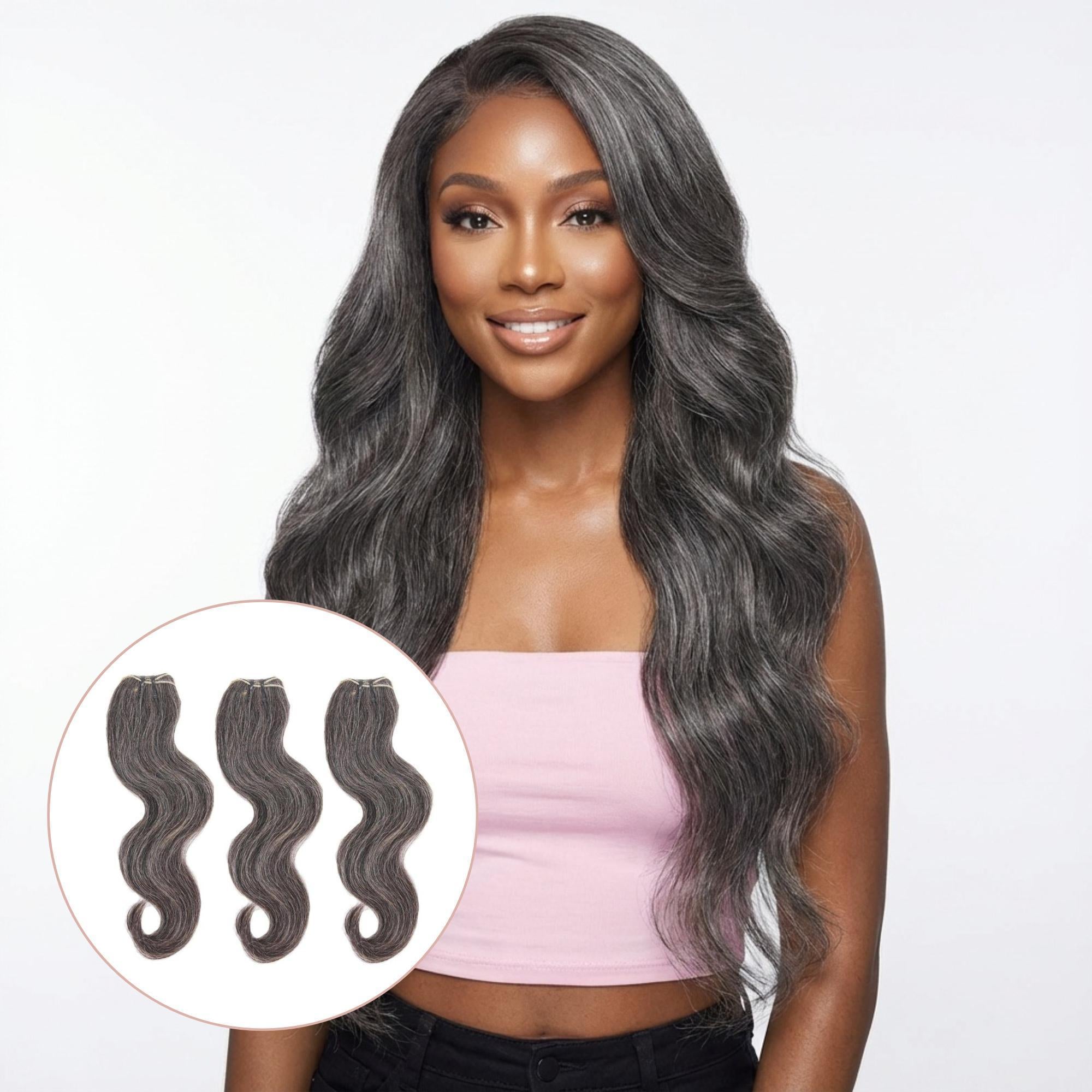 Raw Vietnamese Gray 100% Human Hair Three Bundle Packages