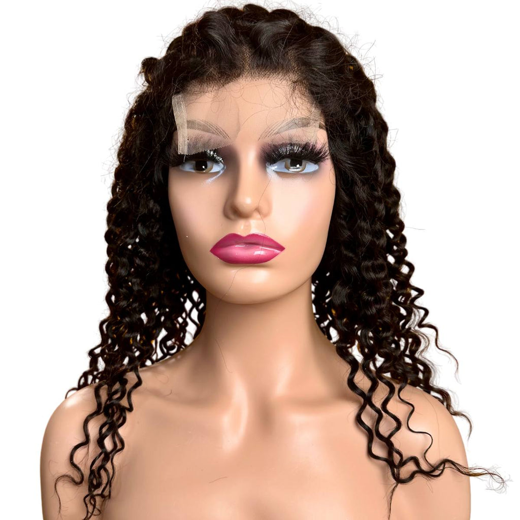 Water Wave 4x4 Transparent Closure Human Hair Wig