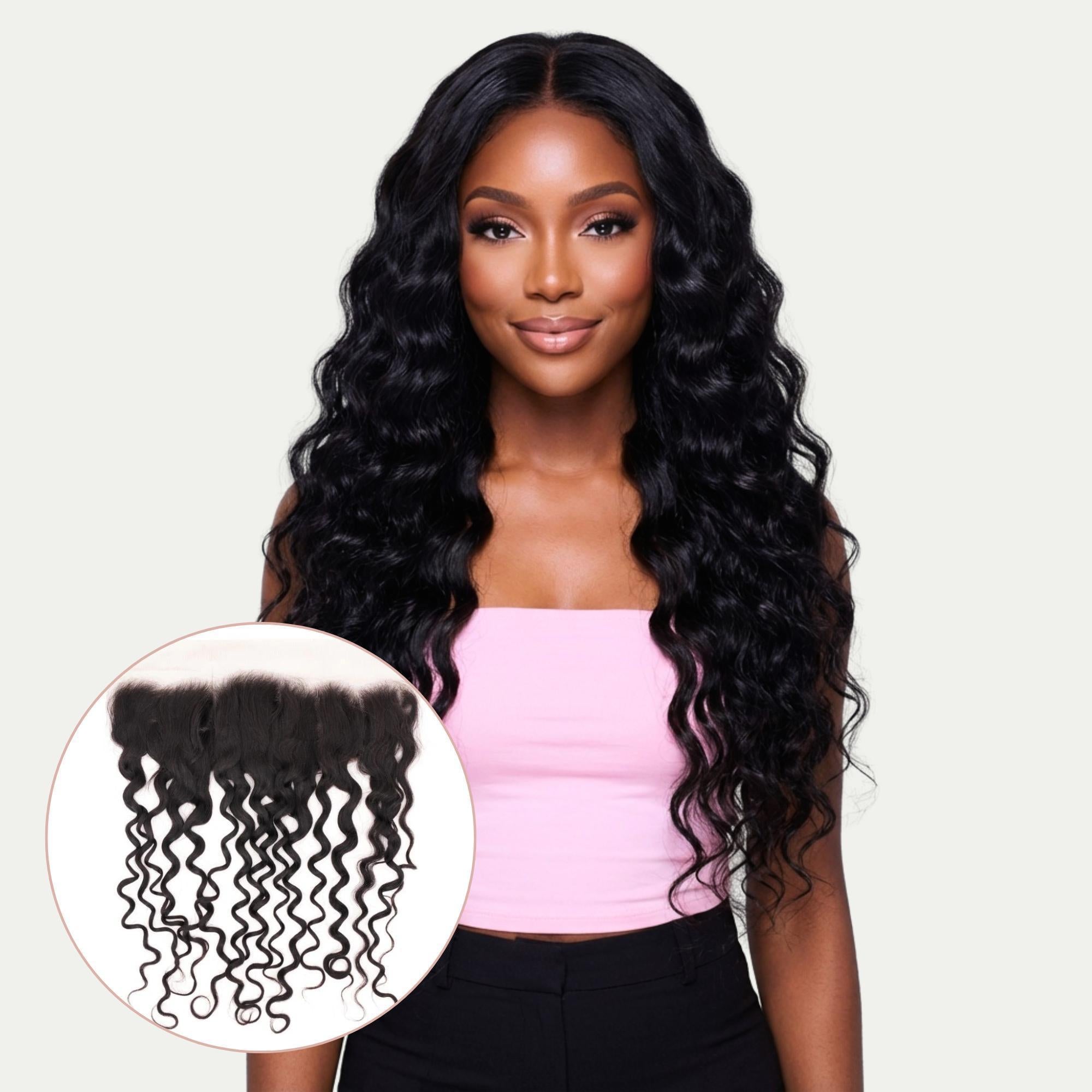Spanish Wave 13x4 Transparent Lace Human Hair Frontal