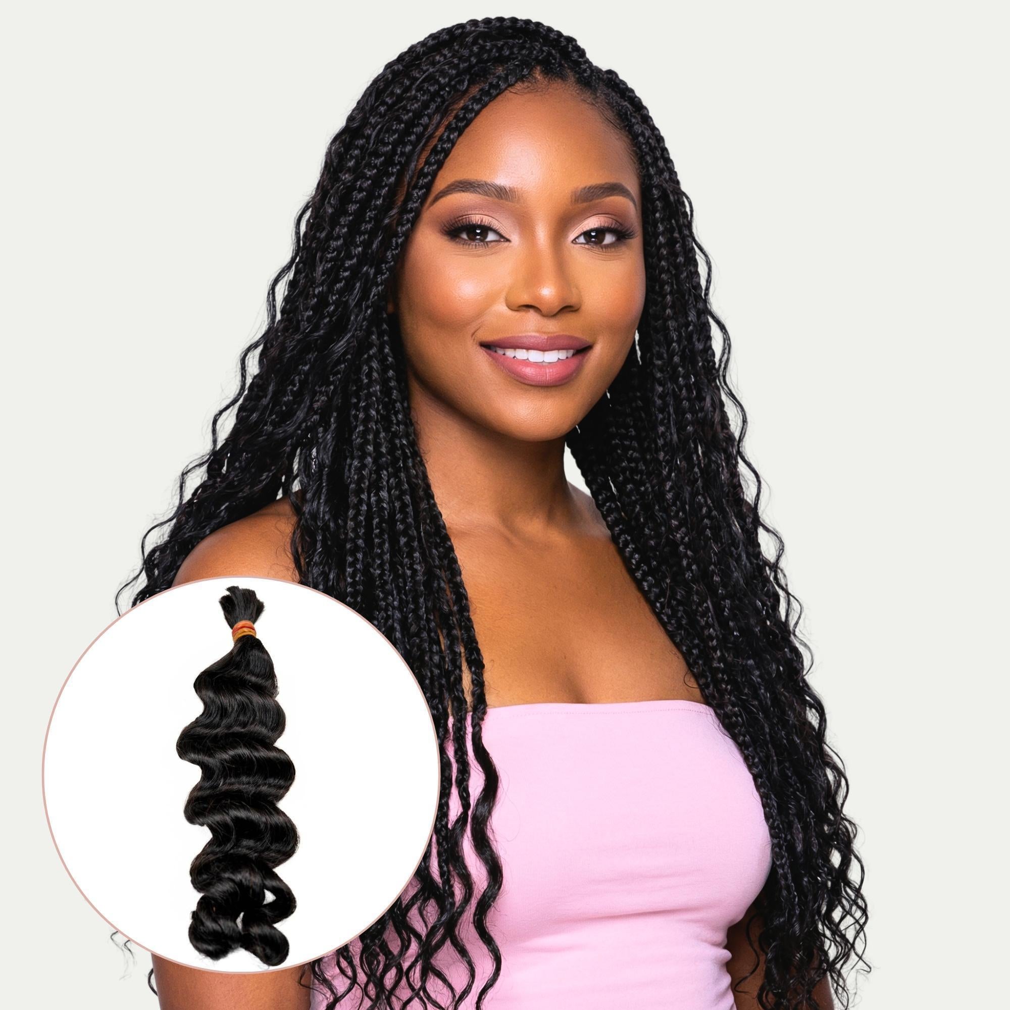 Raw Vietnamese Wavy Bulk 100% Human Braiding Hair