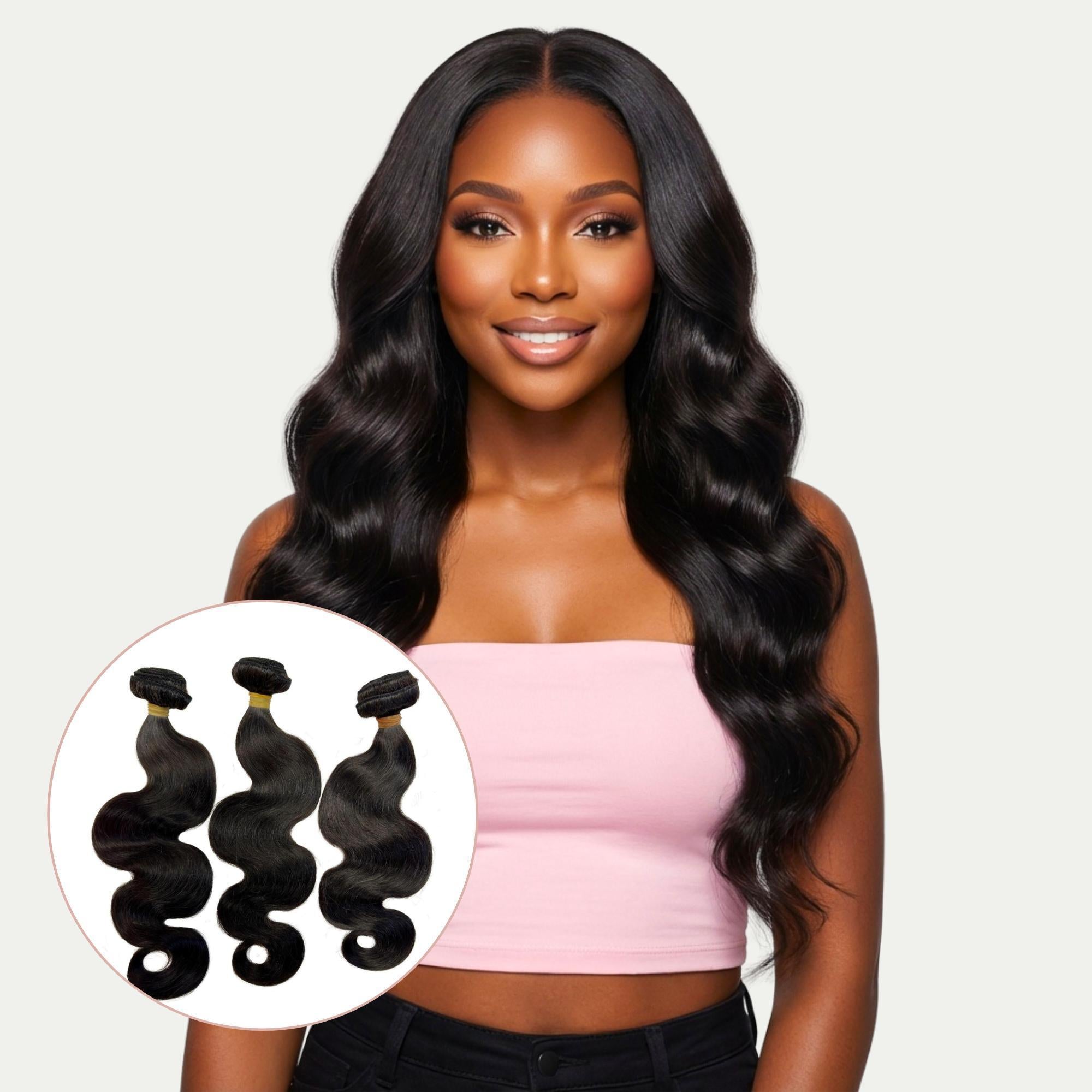 Raw Brazilian Body Wave 100% Human Hair Three Bundle Packages