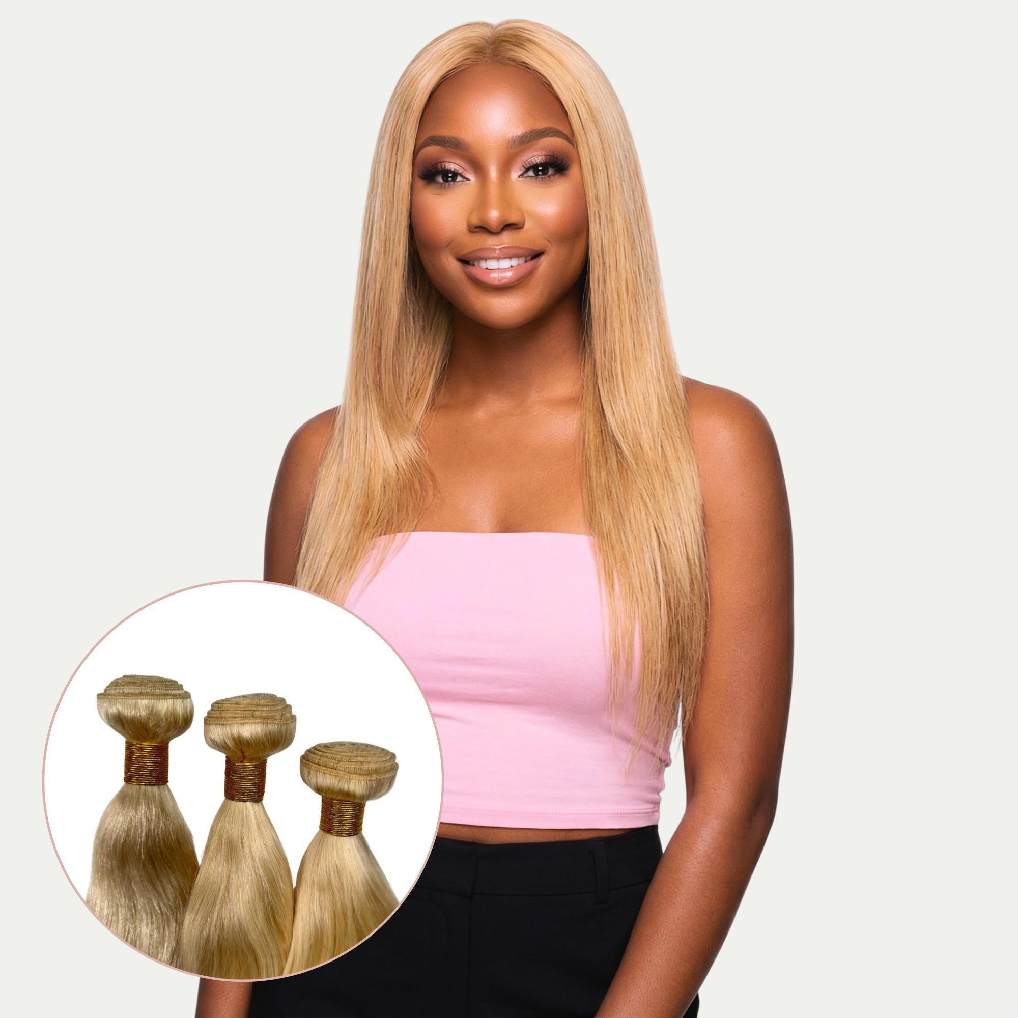 Straight Blonde 100% Human Hair Three Bundle Packages