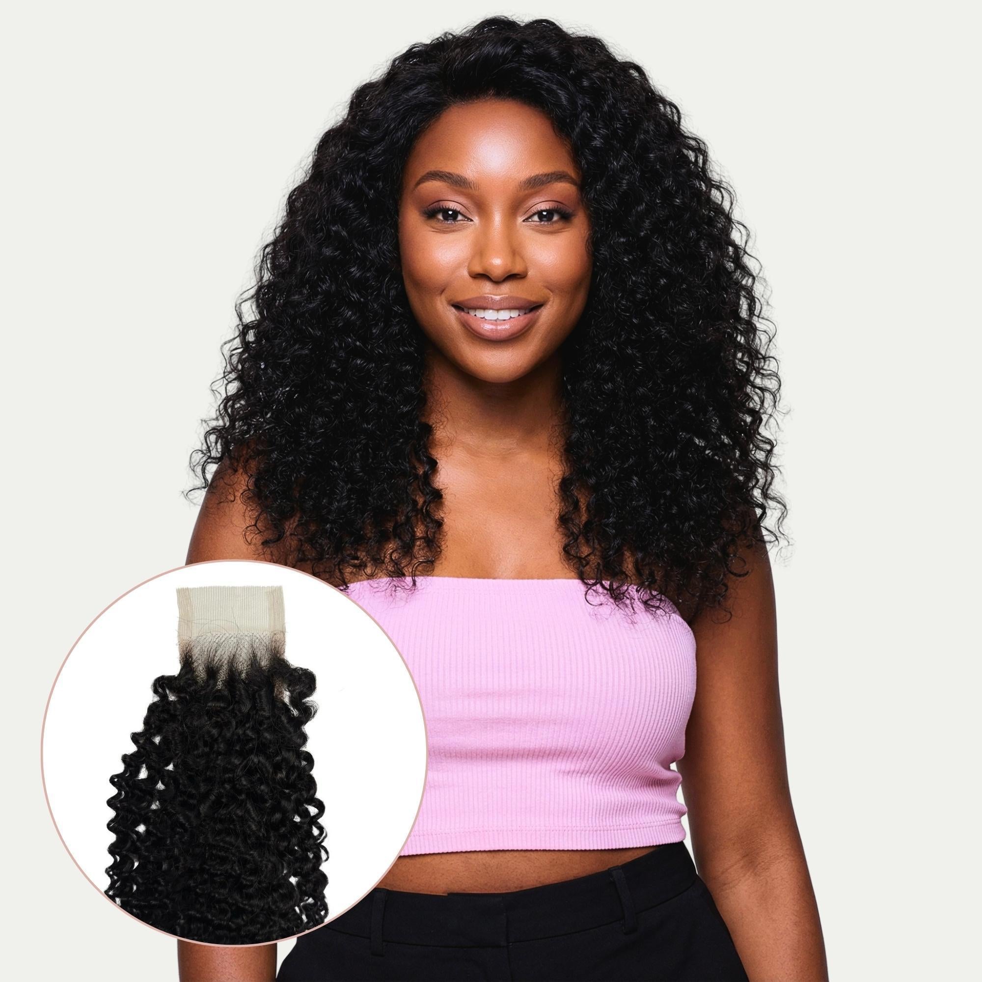 Jerry Curl 2x6 Transparent Lace Human Hair Closure