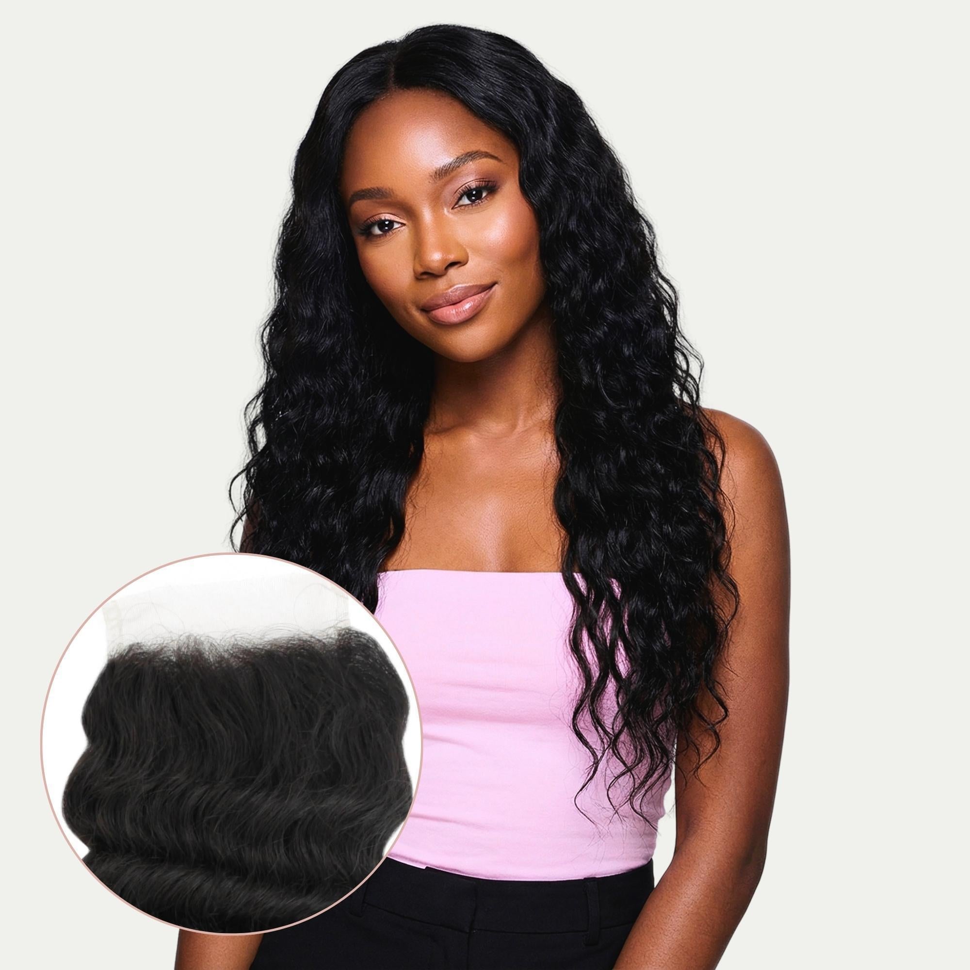 Deep Wave 4x4 Transparent Lace Human Hair Closure