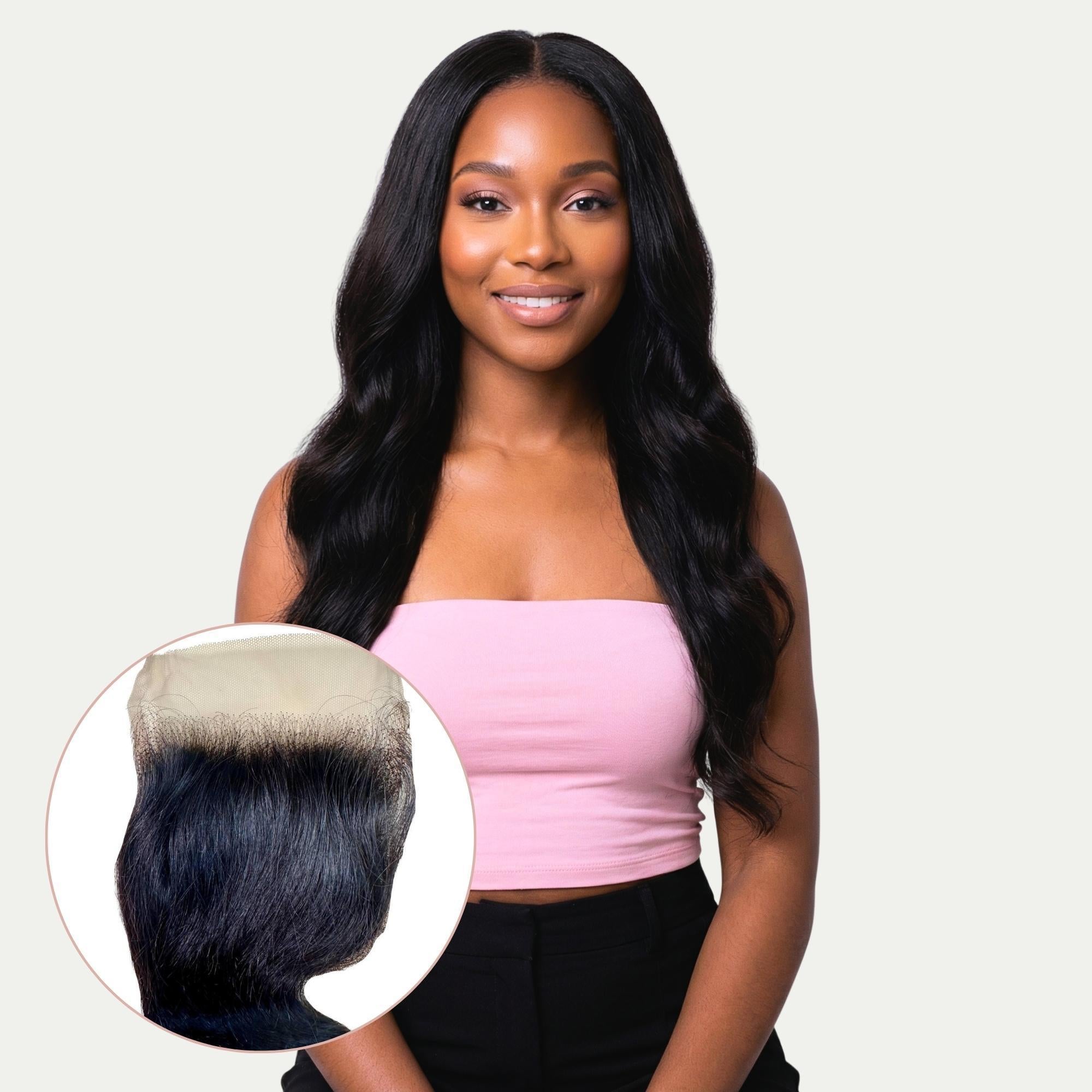 Malaysian Body Wave 4x4 Transparent Lace Human Hair Closure