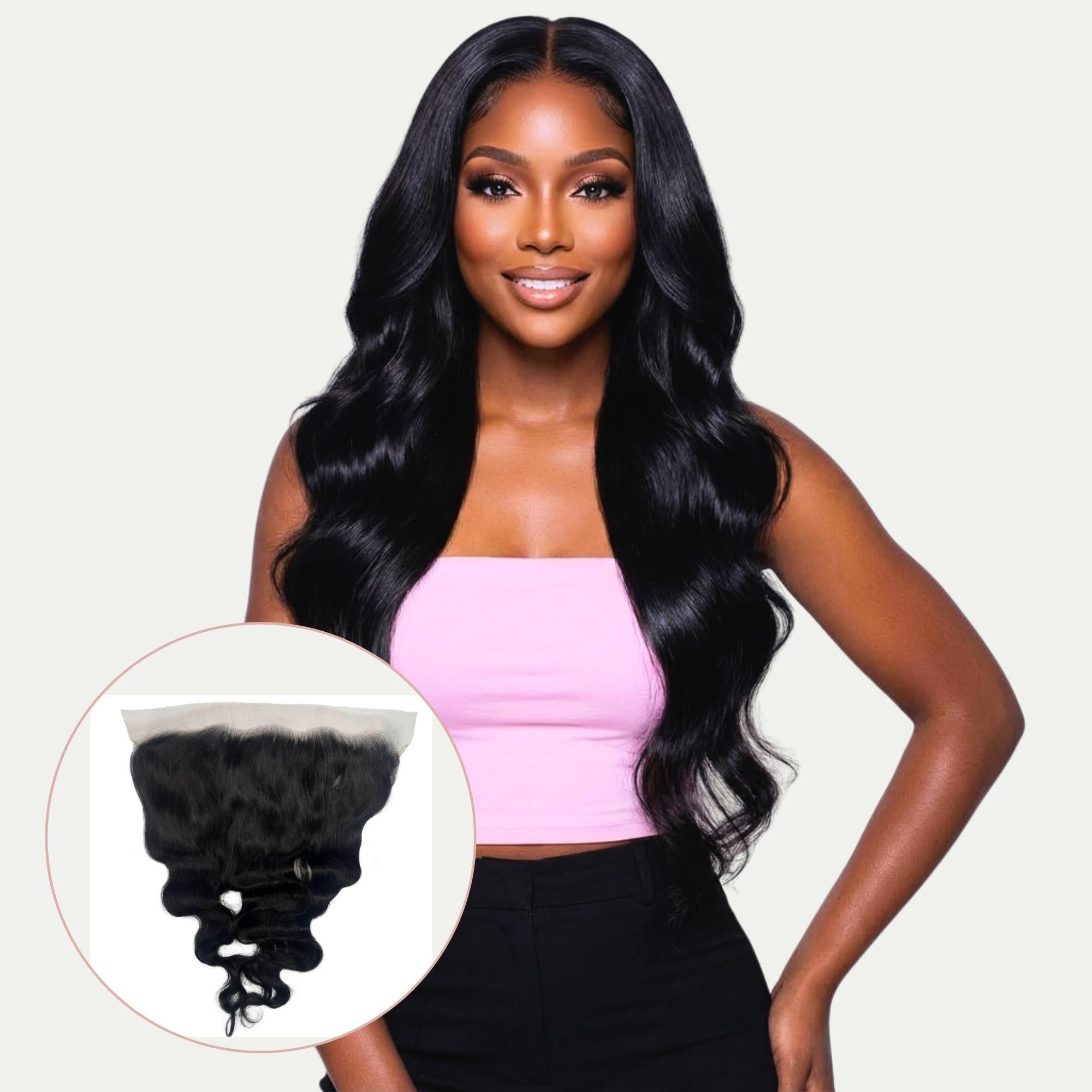 Jet Black Body Wave 13x6 HD Lace Human Hair Frontal