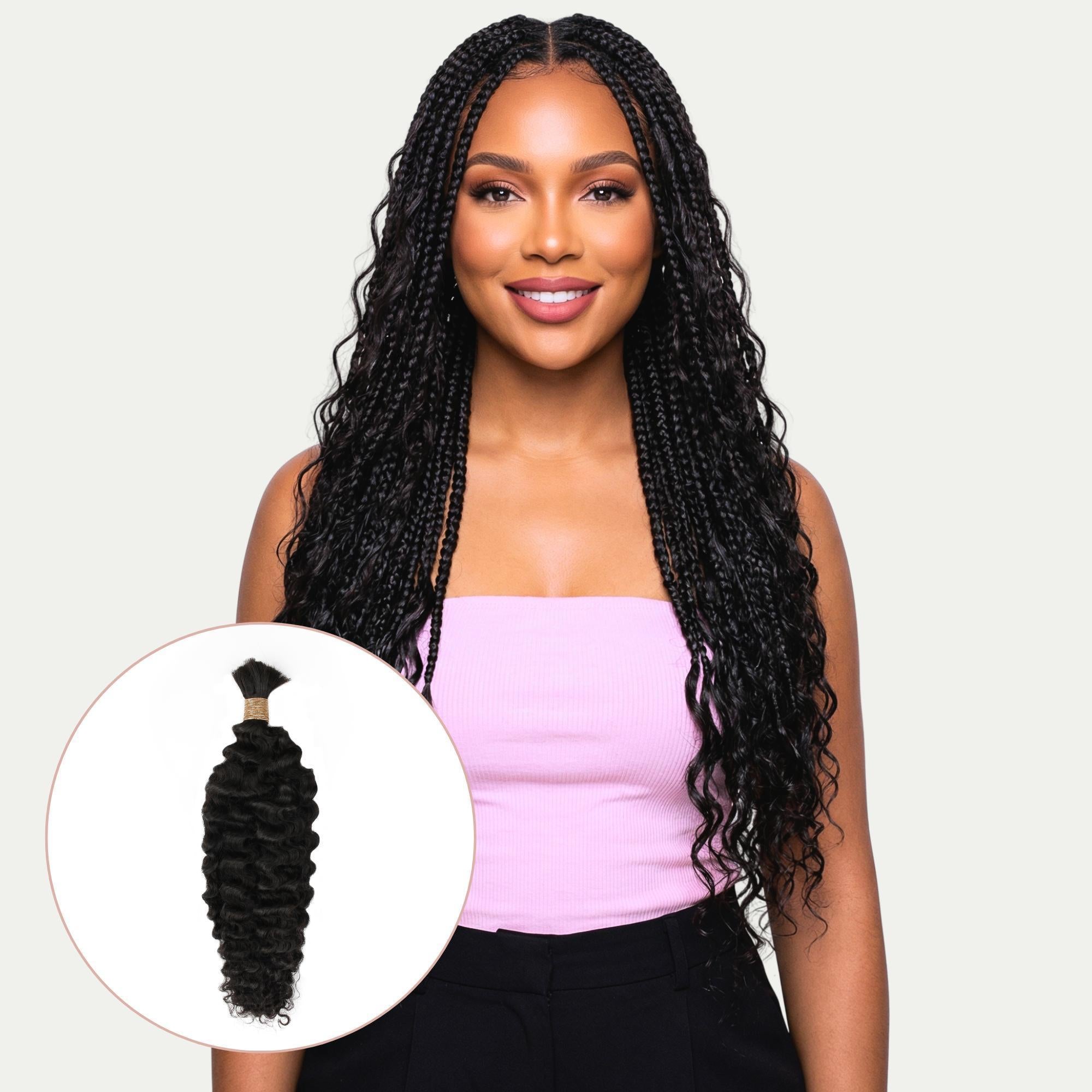 Burmese Curly Bulk 100% Human Braiding Hair