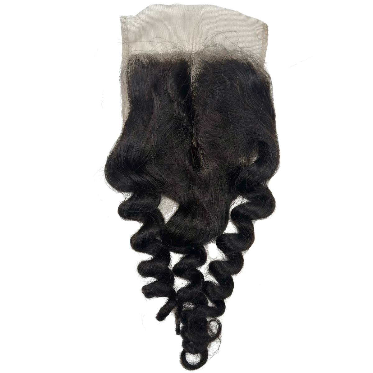 Raw Vietnamese Ripple Curly 5x5 Swiss Lace Human Hair Closure