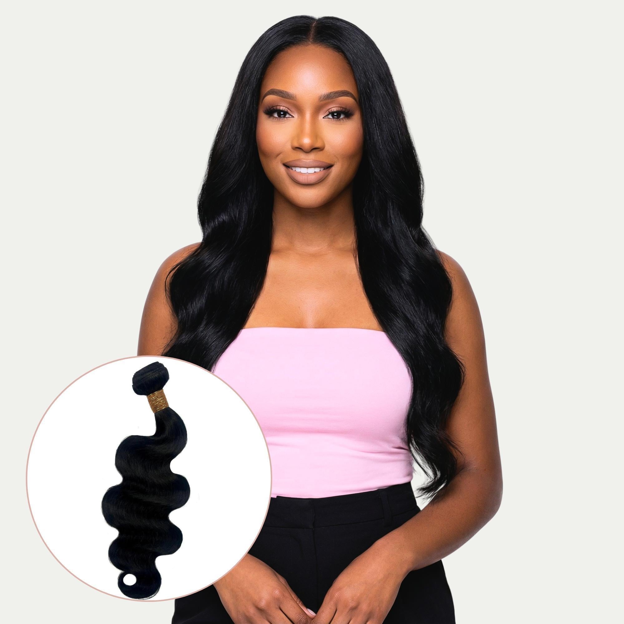 Jet Black Body Wave 100% Human Hair Bundles