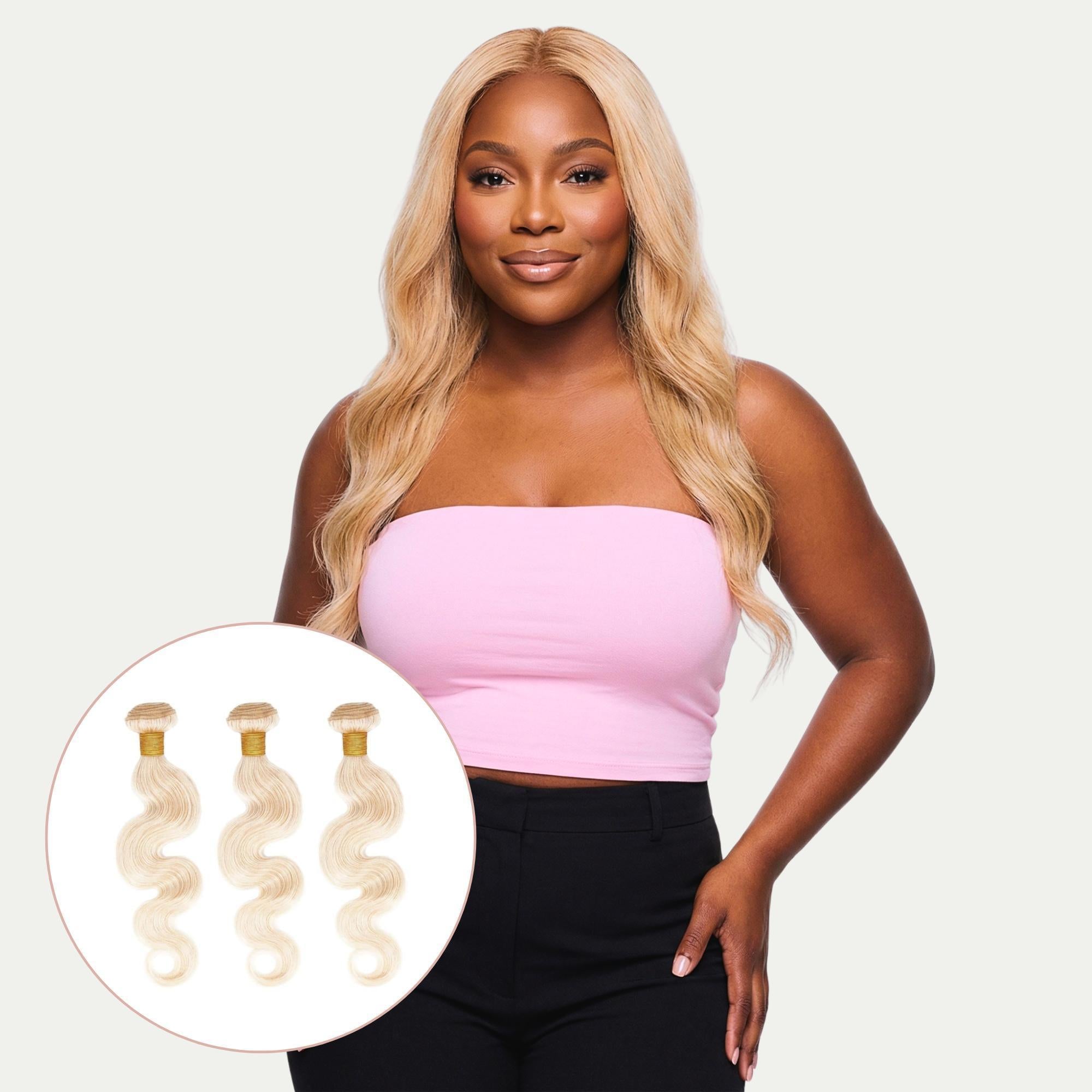 Blonde Body Wave 100% Human Hair Three Bundle Packages