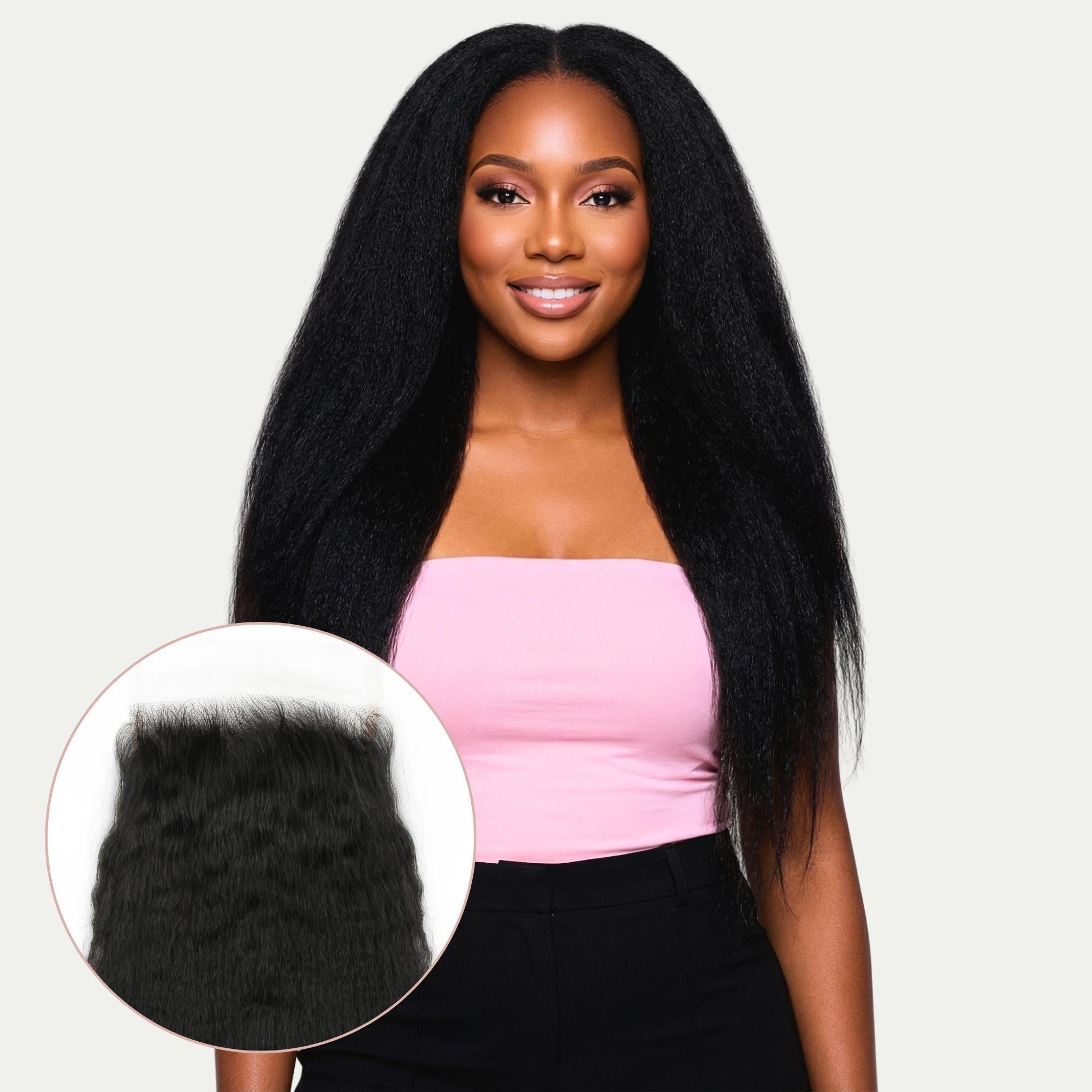 Kinky Straight 5x5 HD Lace Human Hair Closure
