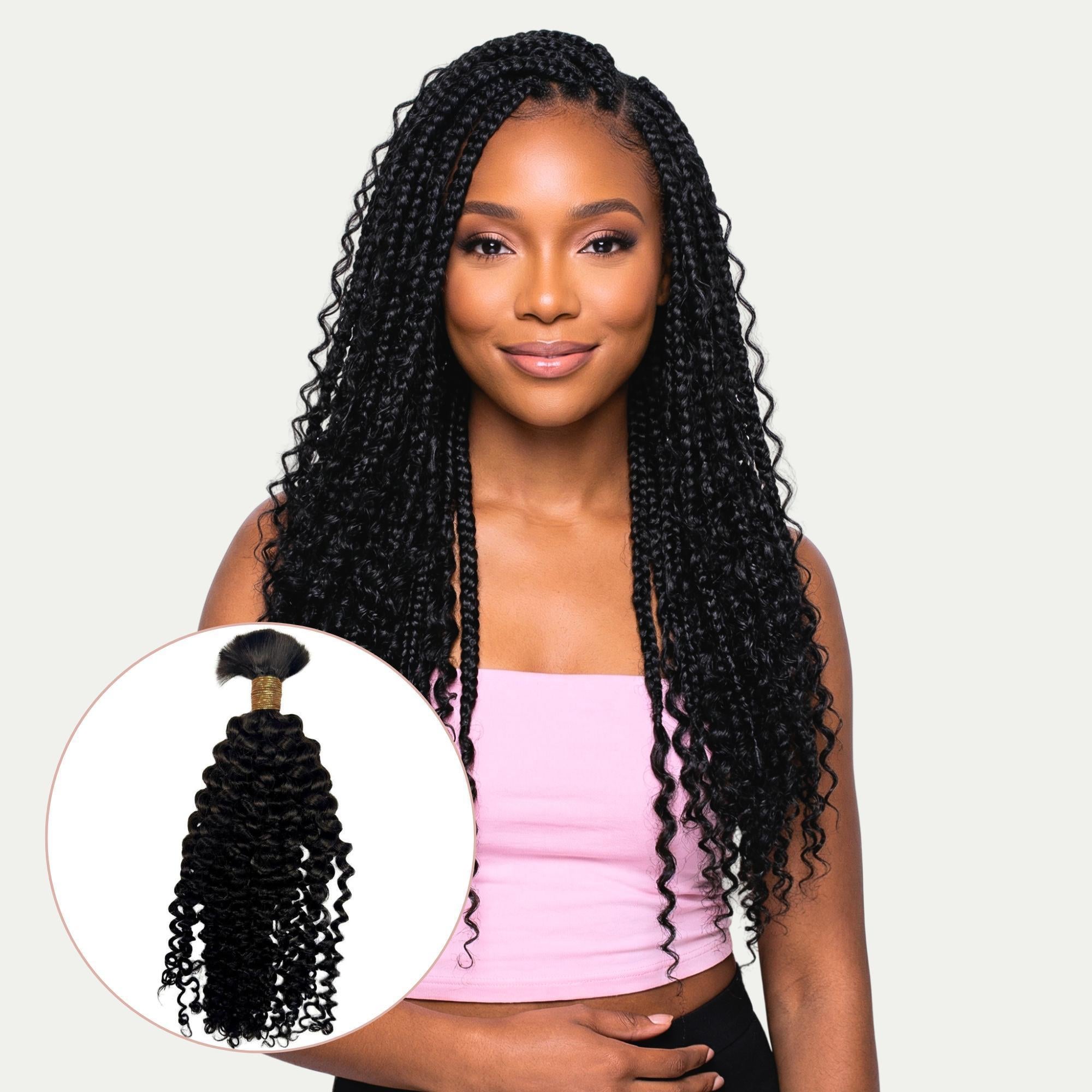 Kinky Curly Bulk 100% Human Braiding Hair