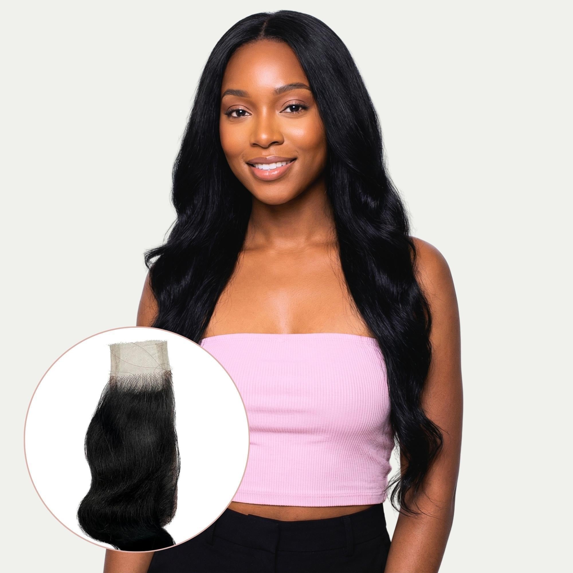 Jet Black Body Wave 2x6 HD Lace 100% Human Hair Closure