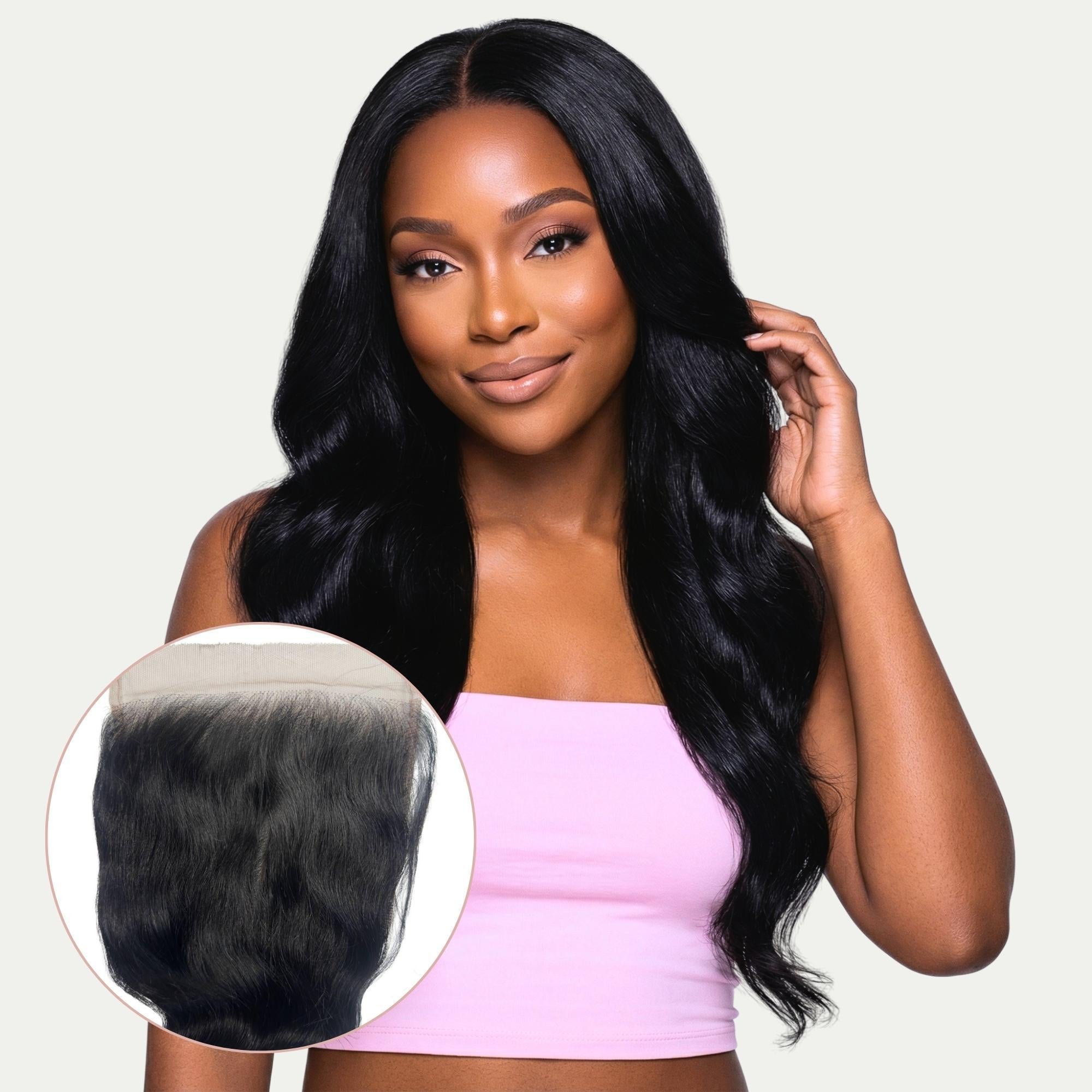 Jet Black Body Wave 6x6 HD Lace Human Hair Closure