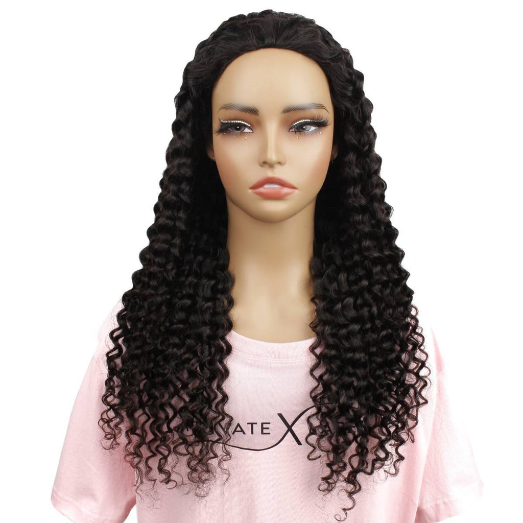 Water Wave Human Hair Half Wig