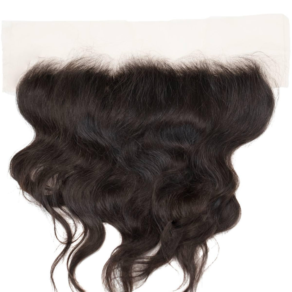 Raw Indian Wavy 13x4 Transparent Lace 100% Human Hair Frontal