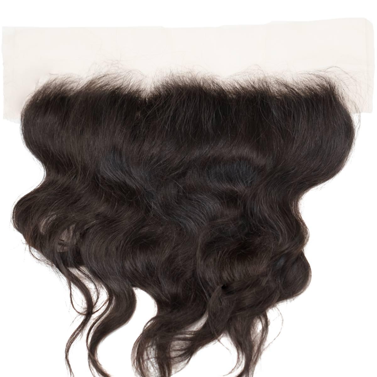 Raw Indian Wavy 13x4 Transparent Lace 100% Human Hair Frontal