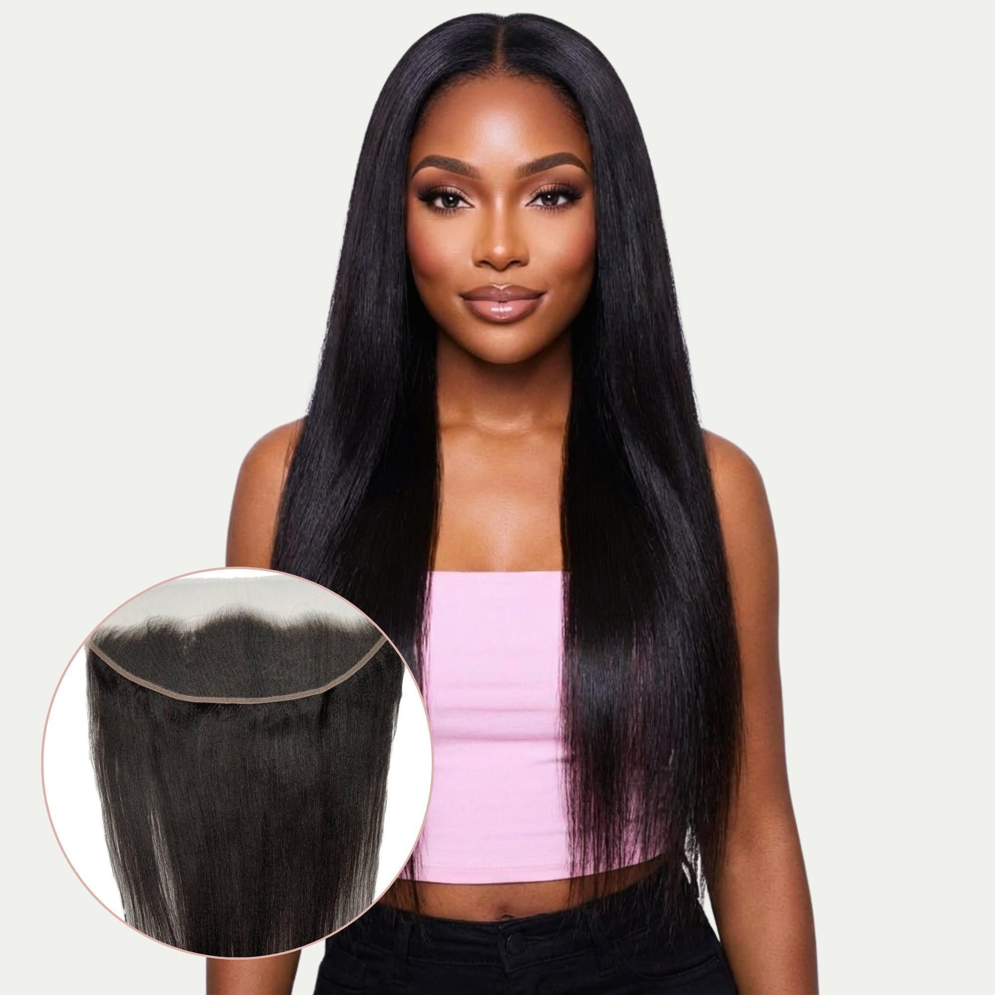 Yaki Straight 13x4 HD Lace Human Hair Frontal