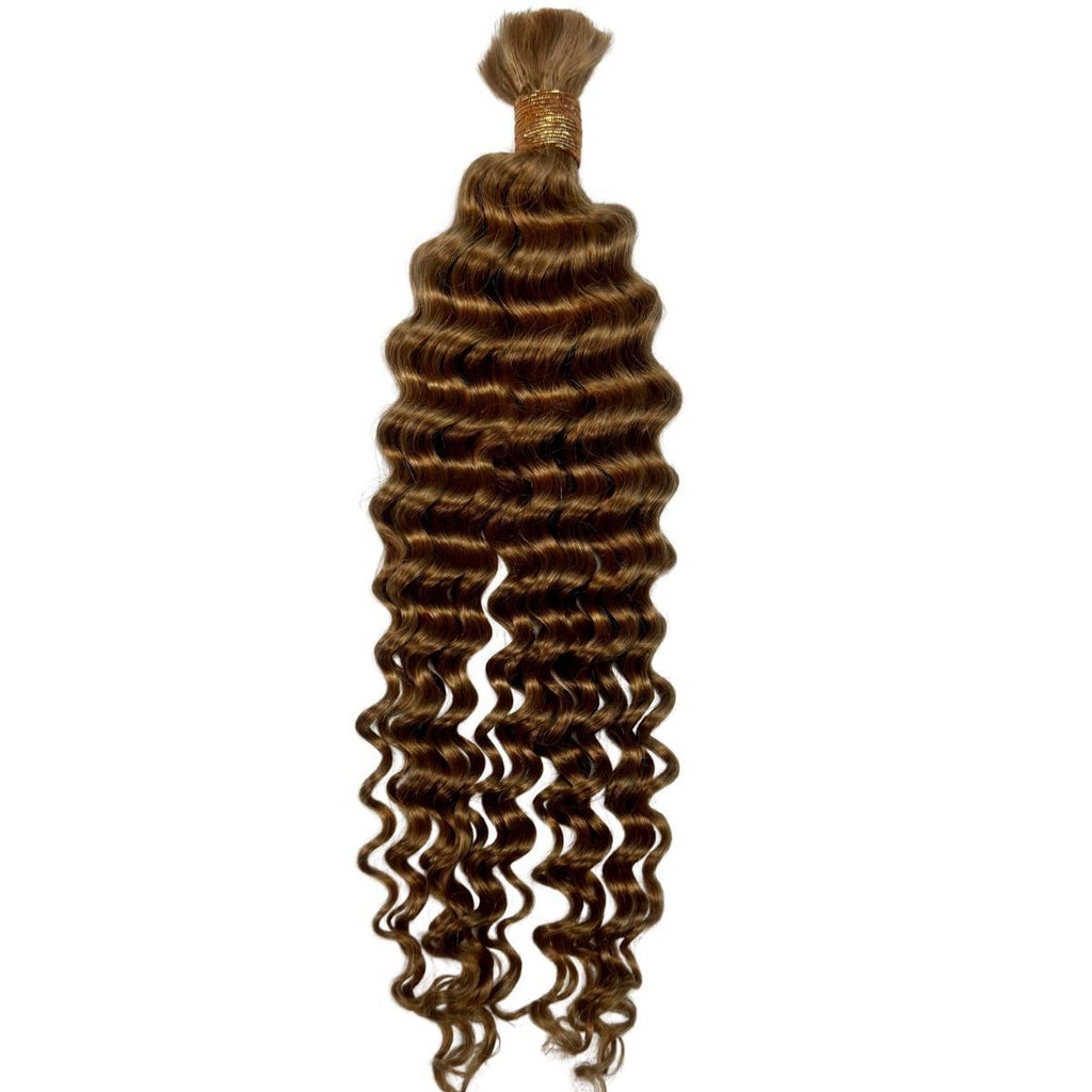 Honey Blonde_Deep Wave Bulk Braiding Hair