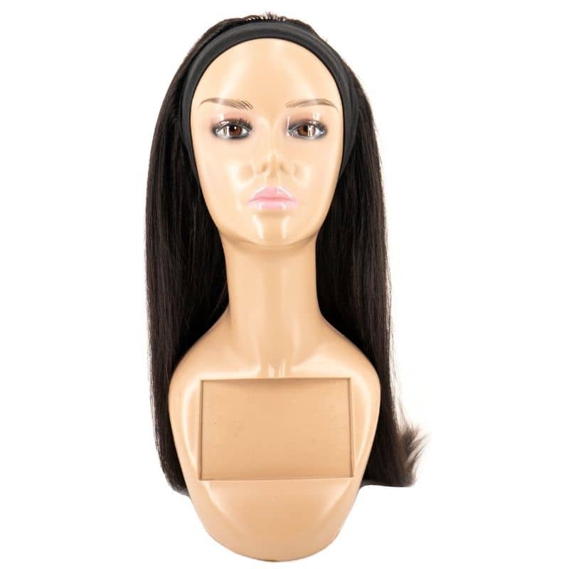 Straight Human Hair Headband Wig