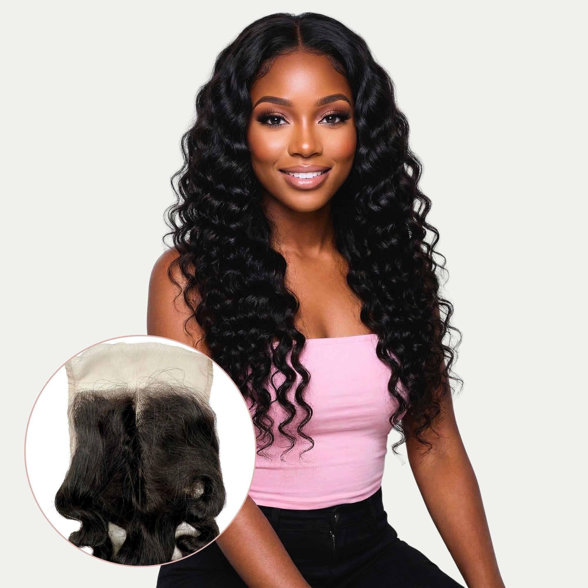 Raw Vietnamese Ripple Curly 5x5 Swiss Lace Human Hair Closure