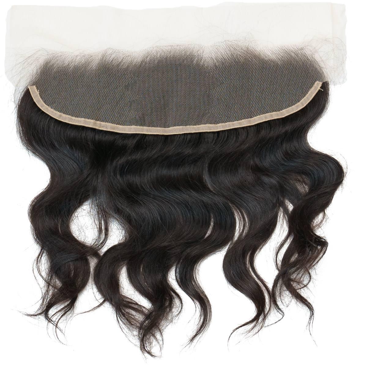Raw Indian Wavy 13x4 Transparent Lace 100% Human Hair Frontal