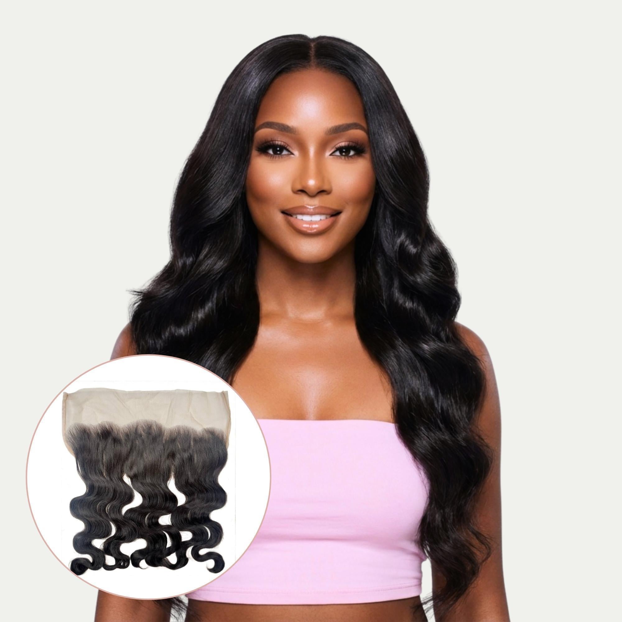 Raw Vietnamese Body Wave 13x4 Swiss Lace Human Hair Frontal
