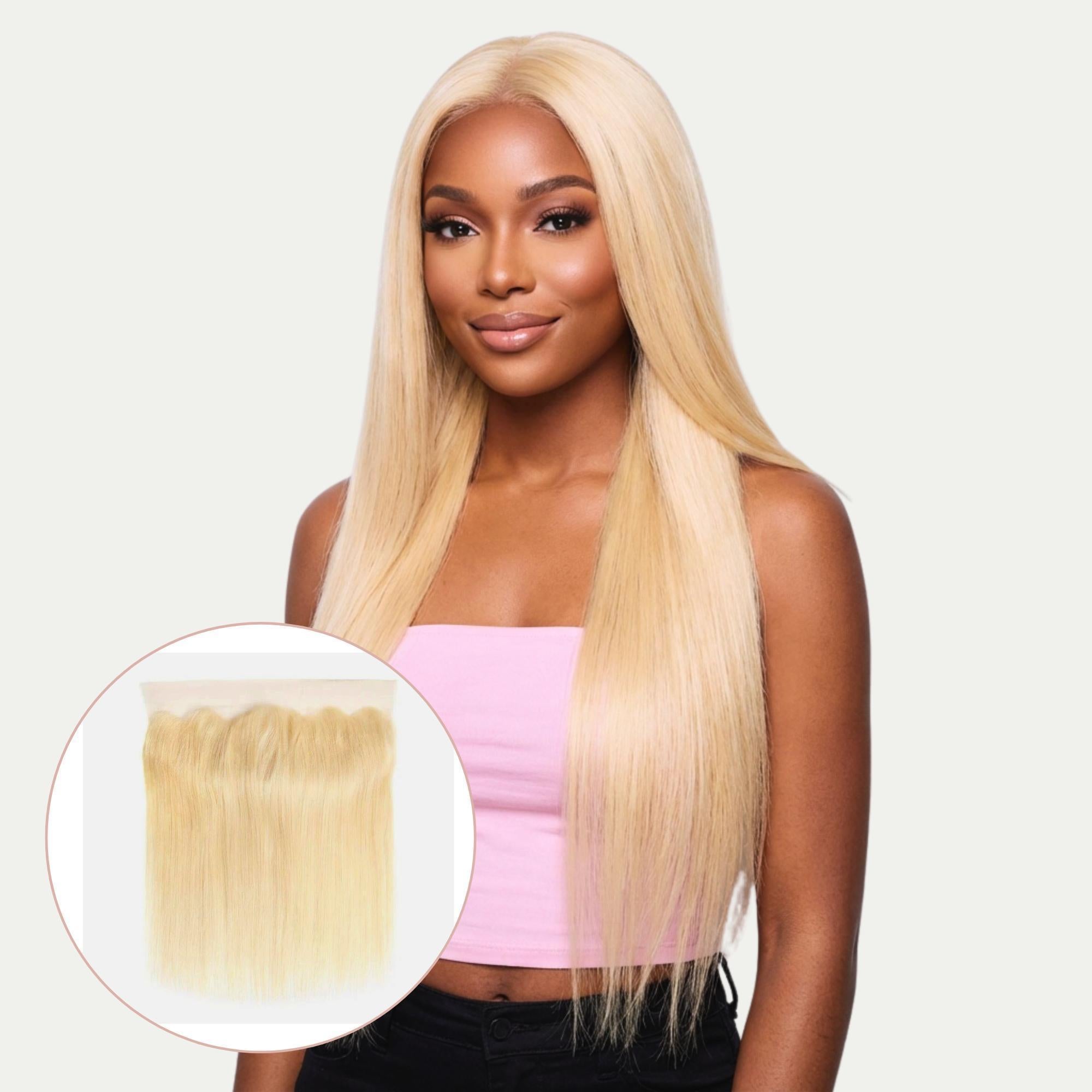 Blonde Straight 13x4 Transparent Lace Human Hair Frontal