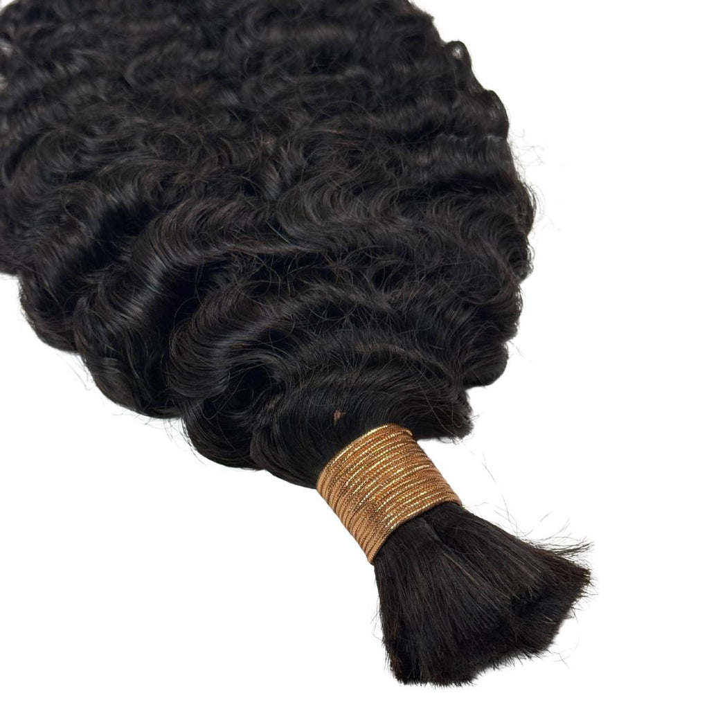 bulk human hair burmese curly bundle