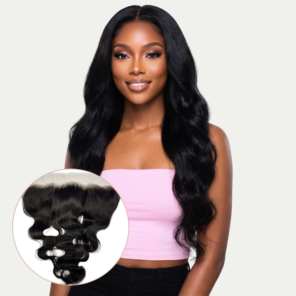 Jet Black Body Wave 13x4 HD Lace Human Hair Frontal