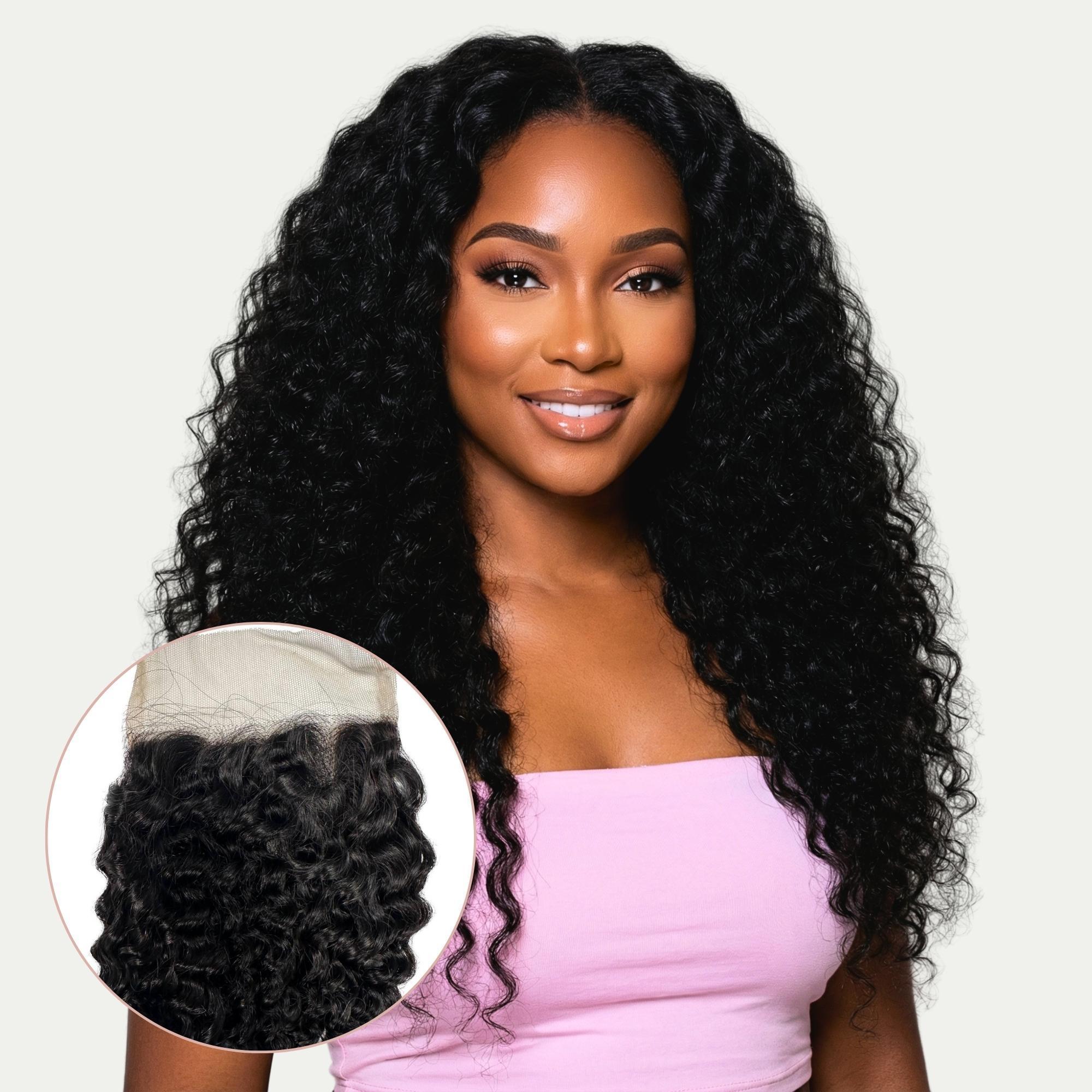 Jerry Curl 4x4 Transparent Lace Human Hair Closure