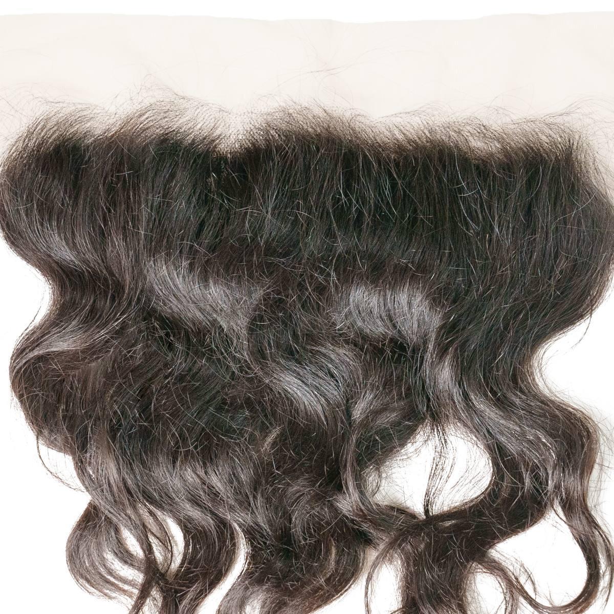 Raw Indian Curly 13x4 Transparent Lace 100% Human Hair Frontal