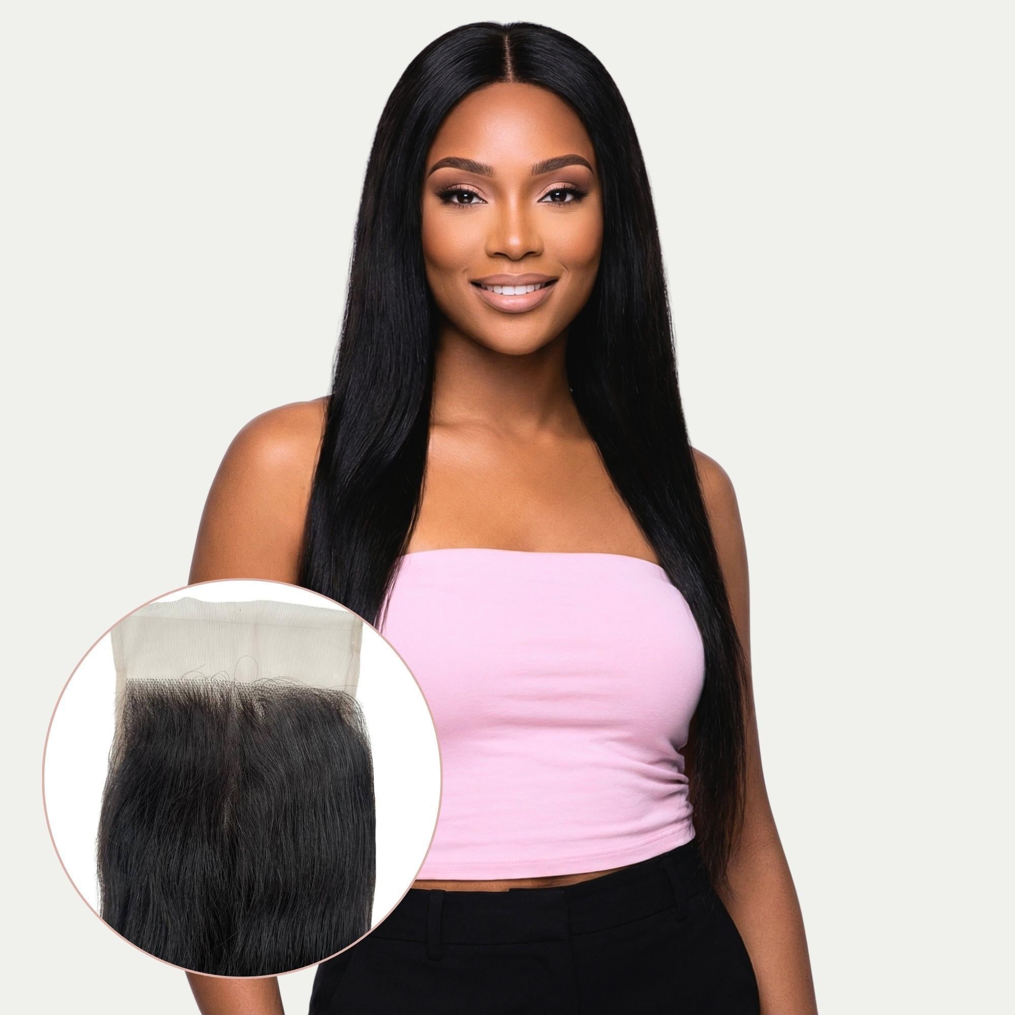 Raw Vietnamese Straight 5x5 Swiss Lace Human Hair Closure