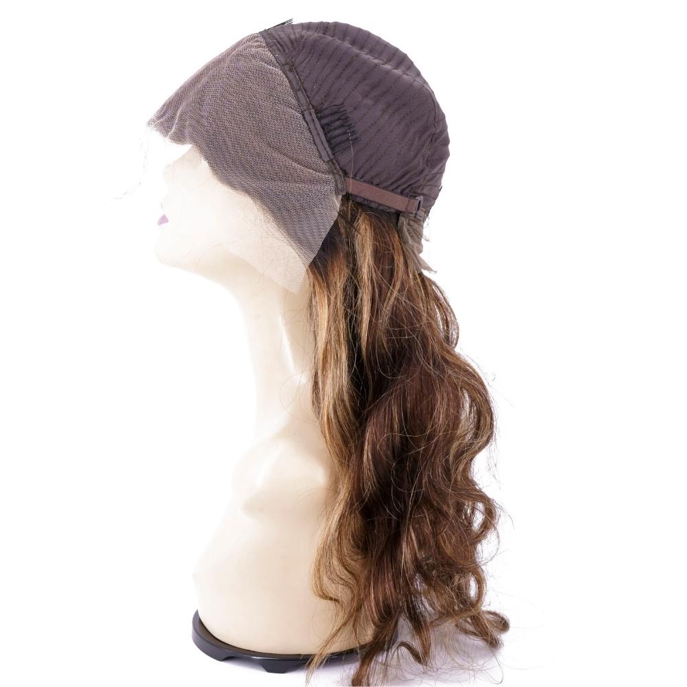 Custom Body Wave Dark Highlight Transparent Lace 180% Density Wig