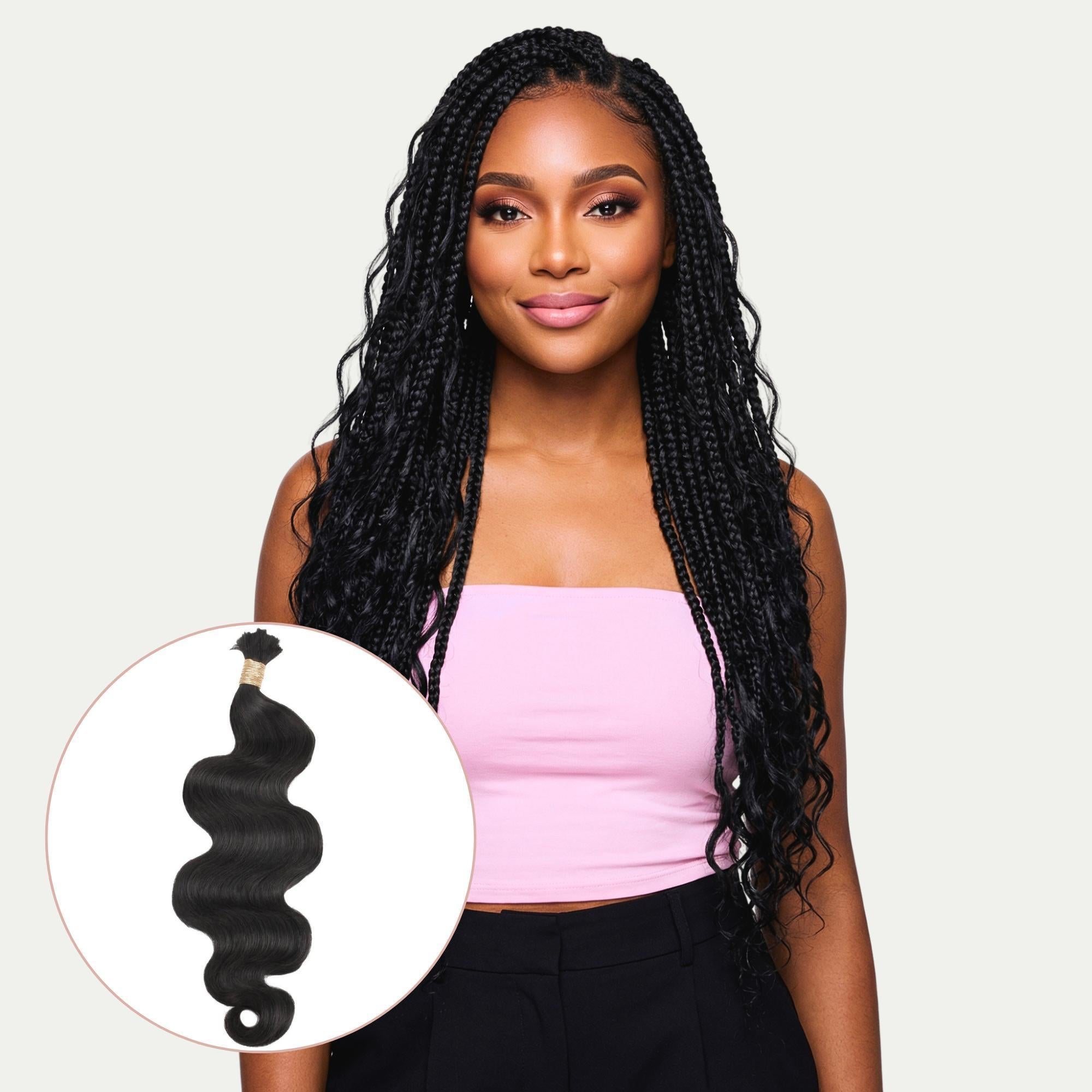 Body Wave Bulk 100% Human Braiding Hair