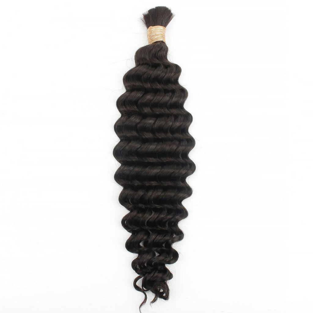 deep wave bulk human braiding hair bundle