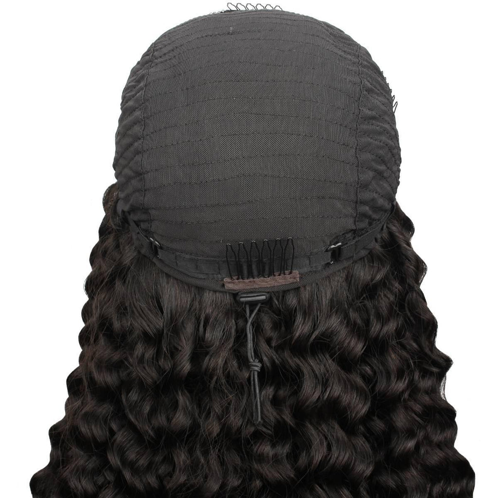 Kinky Curly Human Hair Half Wig