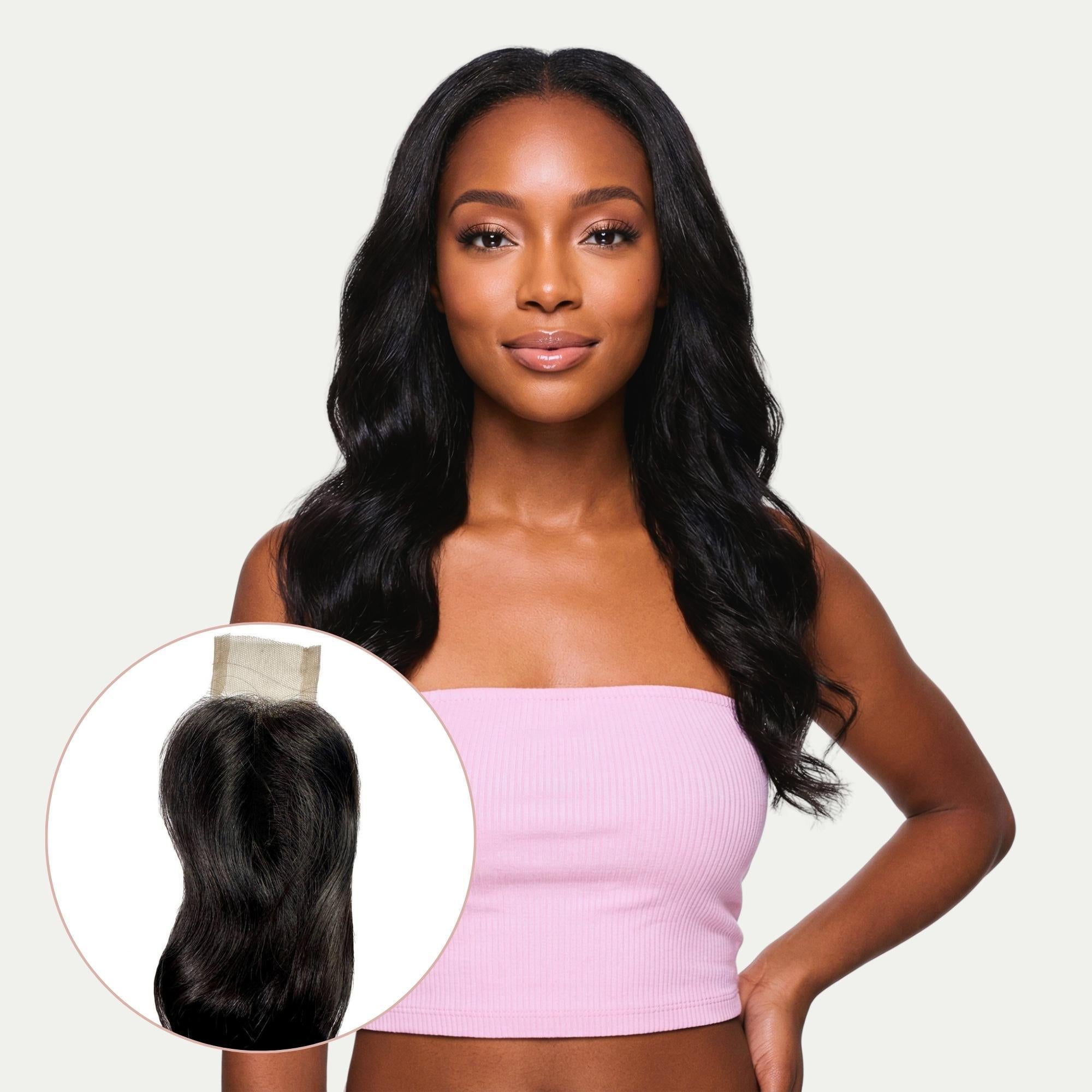 Raw Indian Wavy 2x6 Transparent Lace 100% Human Hair Closure