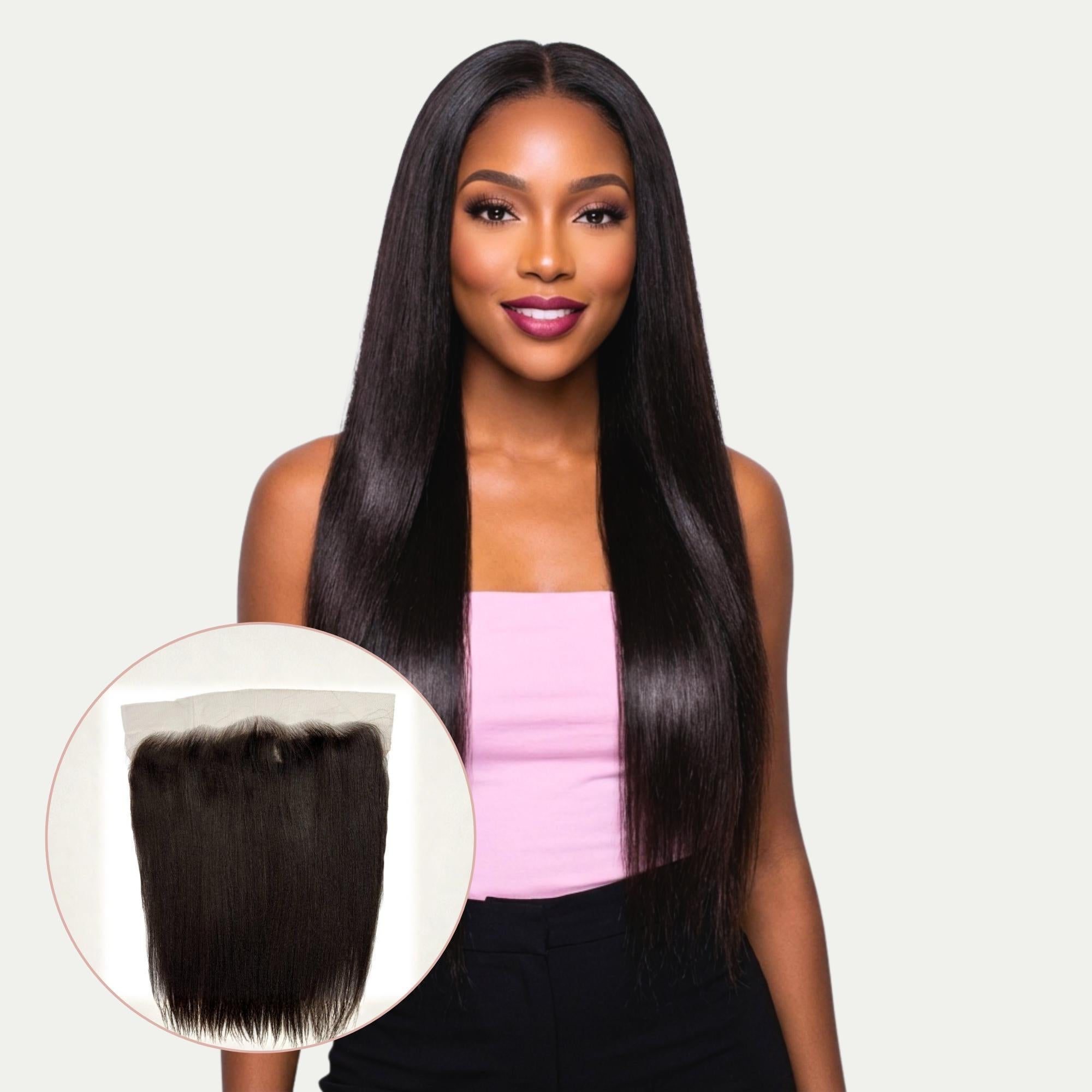 Yaki Straight 13x6 HD Lace Human Hair Frontal