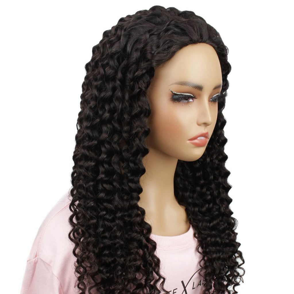 Water Wave Human Hair Half Wig