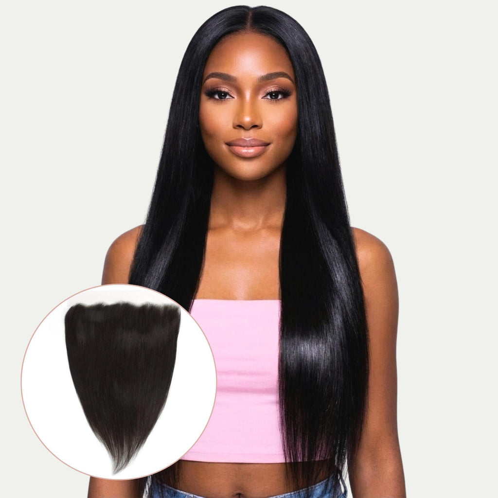 Brazilian Straight 13x4 Transparent Lace Human Hair Frontal
