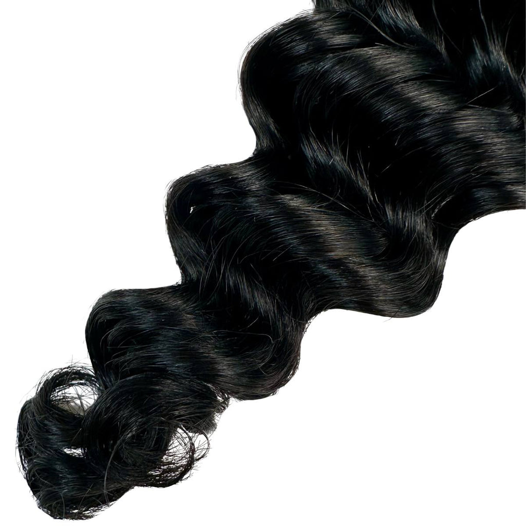 jet black deep wave braiding texture