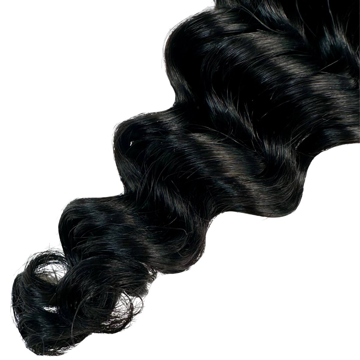 jet black deep wave braiding texture