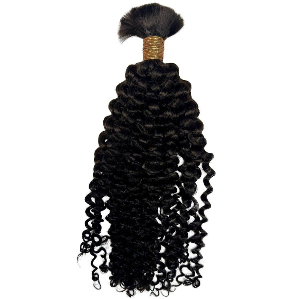 kinky curly bulk braiding hair