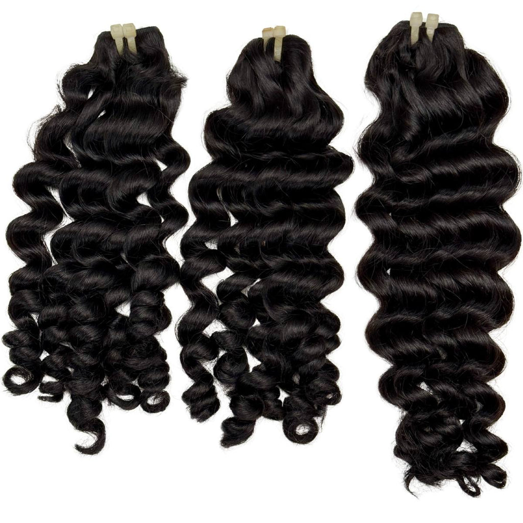 Raw Vietnamese Ripple Curly 100% Human Hair Three Bundle Packages