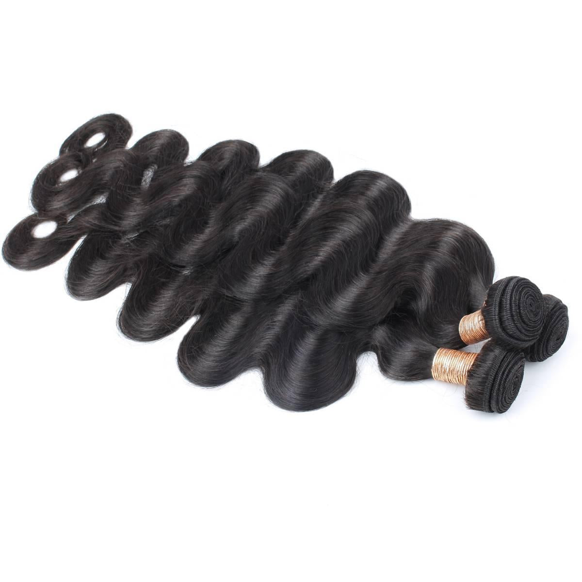 three body wave human hair bundles